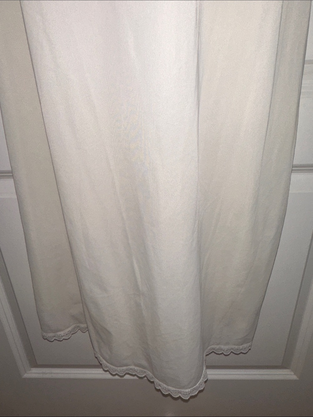 Vintage Lingerie by Dixie Belle‎ White Nylon Long Maxi Half Slip - Picture 3 of 7